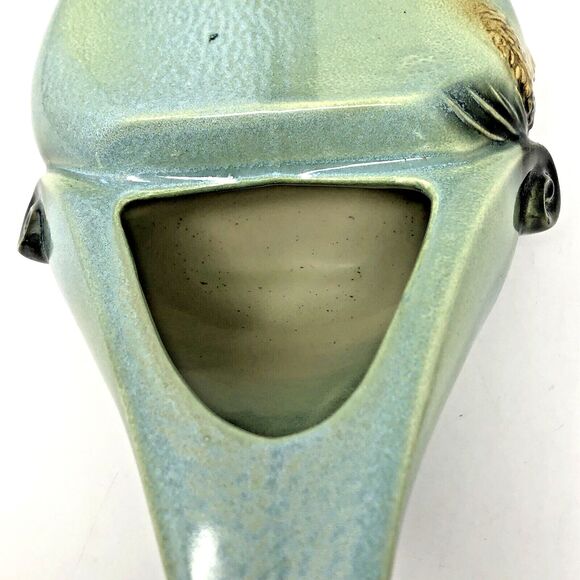 HULL Art Deco Pottery Teapot 1950's Parchment & Pine Sage Green VTG Mid Century - Picture 11 of 12